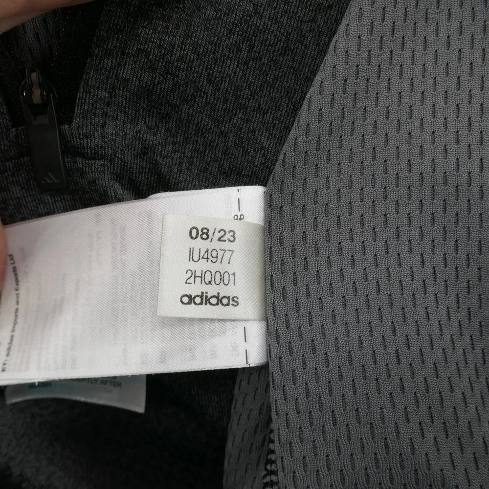 Adidas Lightweight 1/4‎ Zip Jacket Large Gray Heather Mens Mock Neck Golf